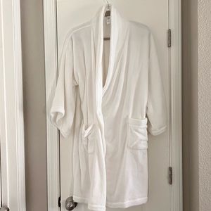 White fleece robe